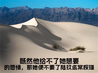 常桉瑾陆玖鸢免费小说(既然他给不了她想要的感情,那她便不要了陆玖鸢常桉瑾)全文免费阅读_常桉瑾陆玖鸢免费小说常桉瑾陆玖鸢小说最新章节列表笔趣阁